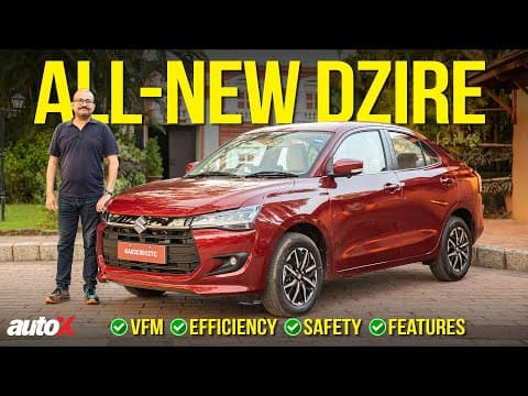 Thumbnail for New Maruti Dzire 2024 | First Drive Review | Most Premium AND Safest Compact Sedan In India | autoX